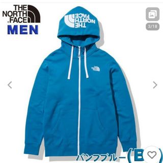 ザノースフェイス(THE NORTH FACE)のノースフェイス　リアビューフルジップフーディー　バンフブルー　NT62130(パーカー)