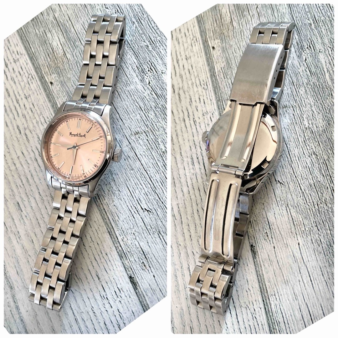 MARGARET HOWELL(マーガレットハウエル)の【動作OK】MARGARET HOWELL 腕時計 自動巻 ラウンド ピンク調 レディースのファッション小物(腕時計)の商品写真
