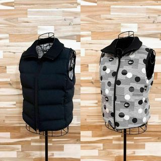LACOSTE - 【ラコステ】LACOSTE リバーシブル ダウンベスト ドット総柄