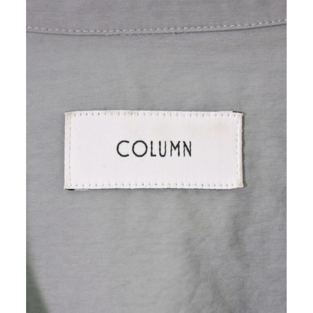 なし伸縮性COLUMN コラム カジュアルシャツ L グレー