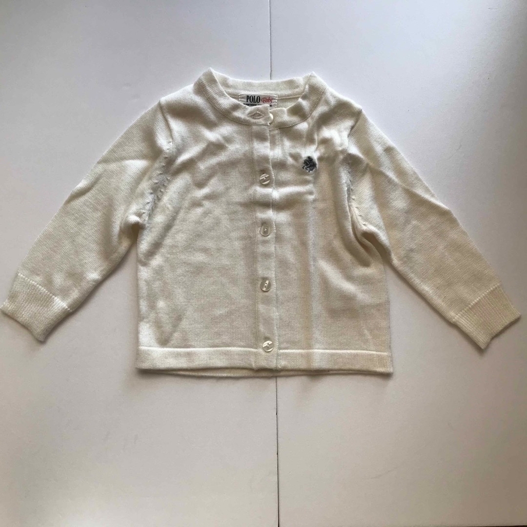 POLO RALPH LAUREN(ポロラルフローレン)のカーディガン　オフホワイト　80 POLO baby キッズ/ベビー/マタニティのベビー服(~85cm)(カーディガン/ボレロ)の商品写真