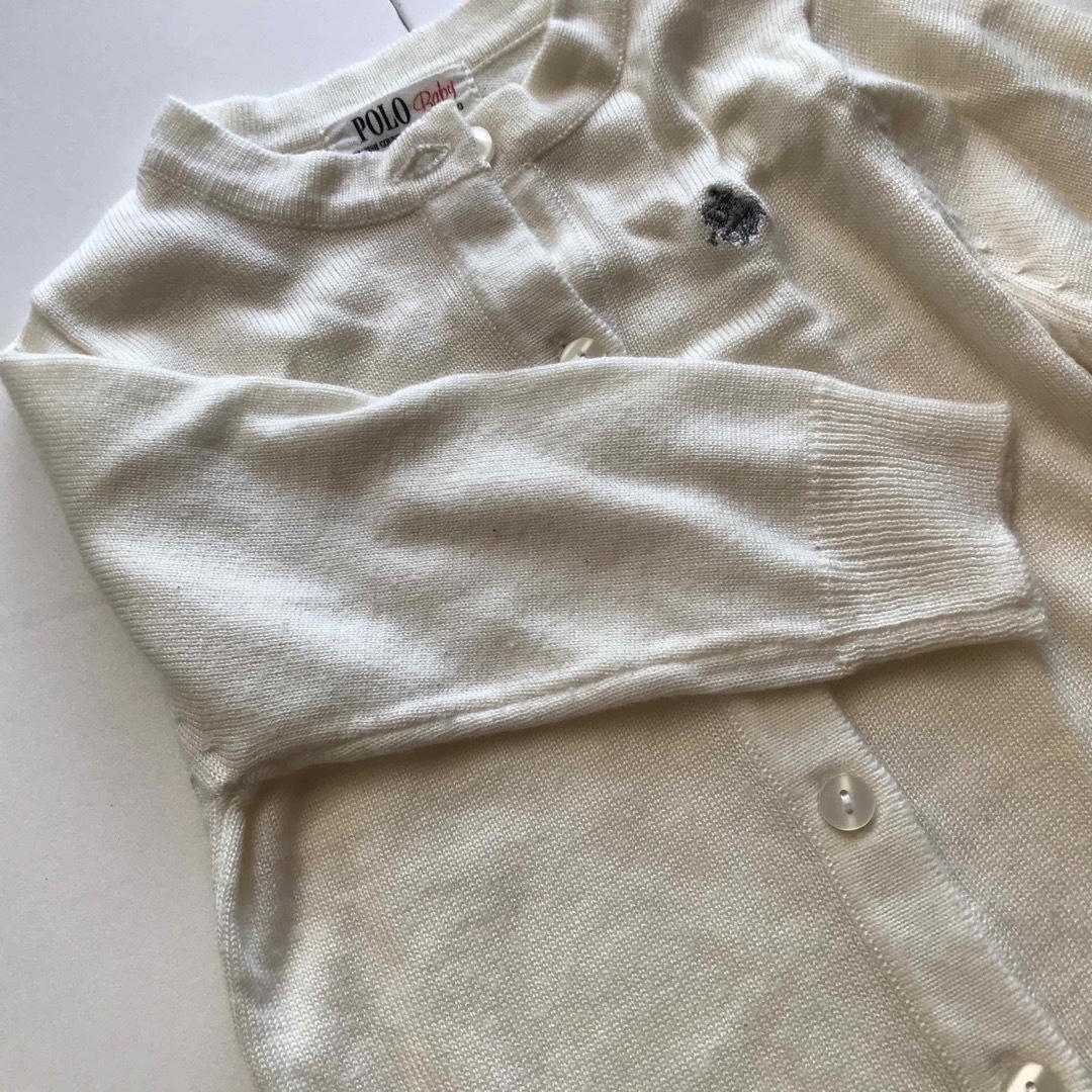 POLO RALPH LAUREN(ポロラルフローレン)のカーディガン　オフホワイト　80 POLO baby キッズ/ベビー/マタニティのベビー服(~85cm)(カーディガン/ボレロ)の商品写真