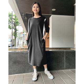 ミルクフェド(MILKFED.)のMILKFED. ミルクフェド BICOLOR DRESS BLACK(ロングワンピース/マキシワンピース)