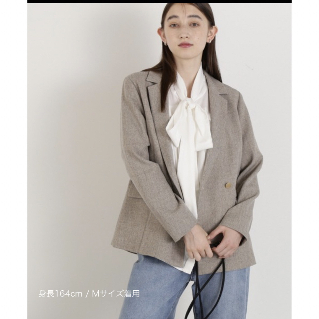 N.Natural beauty basic(エヌナチュラルビューティーベーシック)の【S Size Line】◆ダブルブレストジャケット レディースのジャケット/アウター(テーラードジャケット)の商品写真