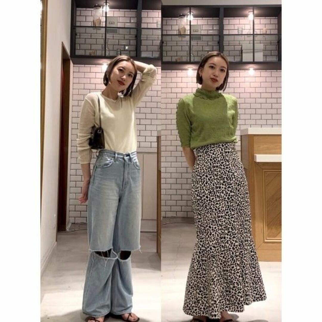 moussy(マウジー)のMOUSSY♡ MESH KNIT TOP レディースのトップス(カットソー(長袖/七分))の商品写真