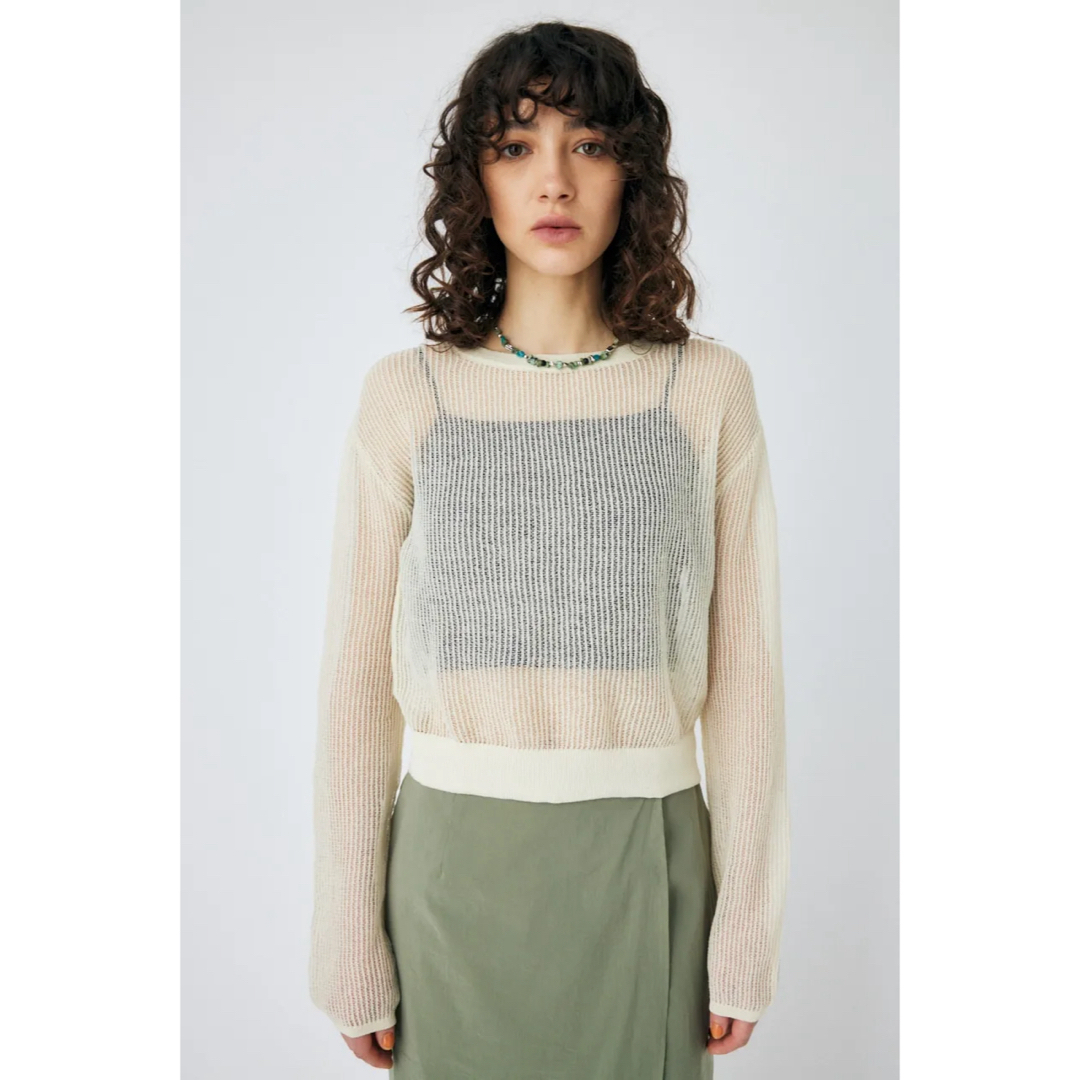 moussy(マウジー)のMOUSSY♡ MESH KNIT TOP レディースのトップス(カットソー(長袖/七分))の商品写真