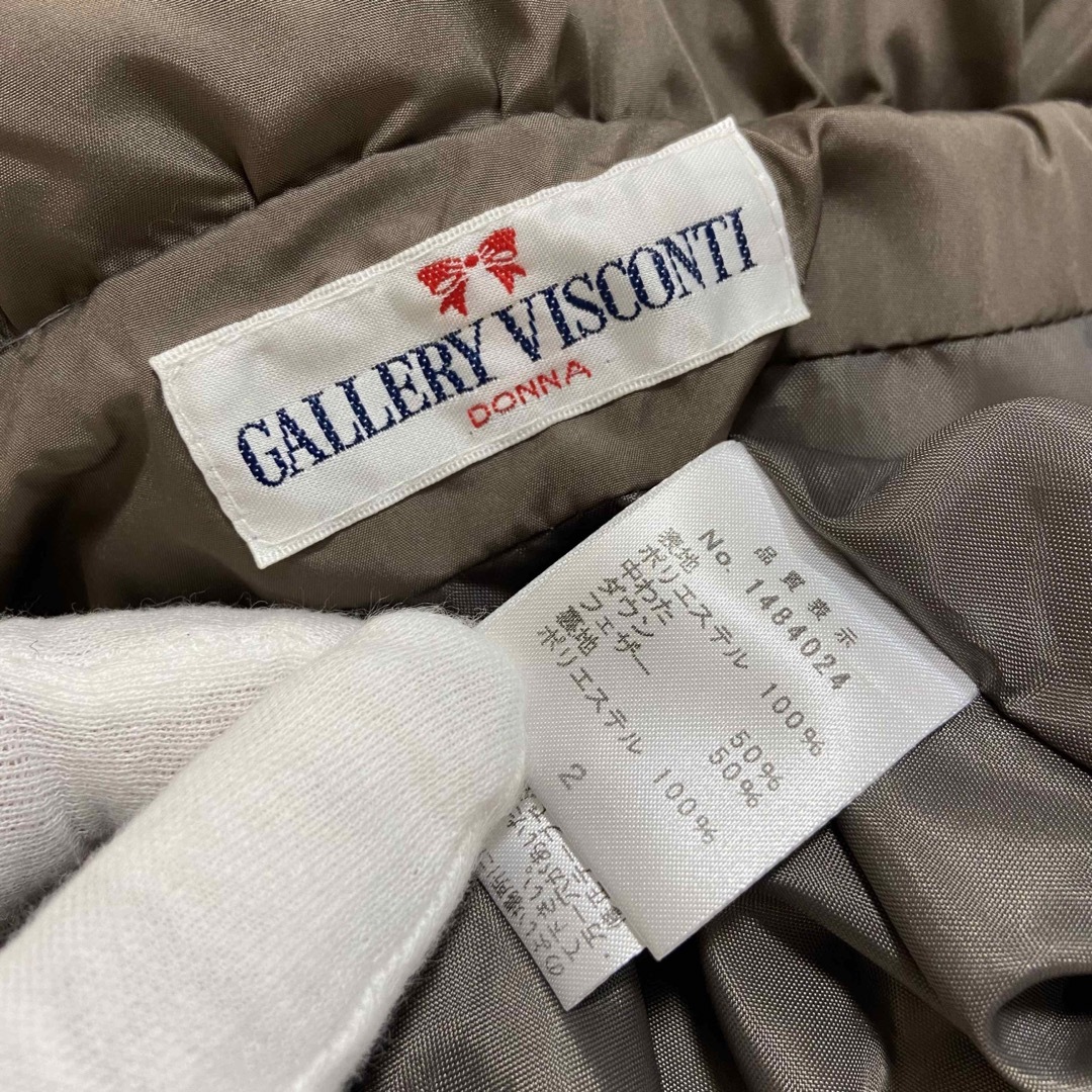 GALLERY VISCONTI(ギャラリービスコンティ)の୨୧ GALLERY VISCONTI ダブルカラー リボン ダウンコート レディースのジャケット/アウター(ダウンコート)の商品写真