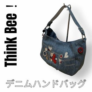 美品 Think Bee!  シンクビー  バッグ デニム×ツィード ショルダー