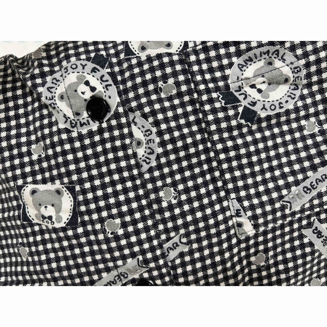 Spank!(スパンク)のくまさん柄♡ギンガムチェックシャツ♡ファンシー♡レトロ♡80s♡90s♡古着♡ レディースのトップス(シャツ/ブラウス(長袖/七分))の商品写真
