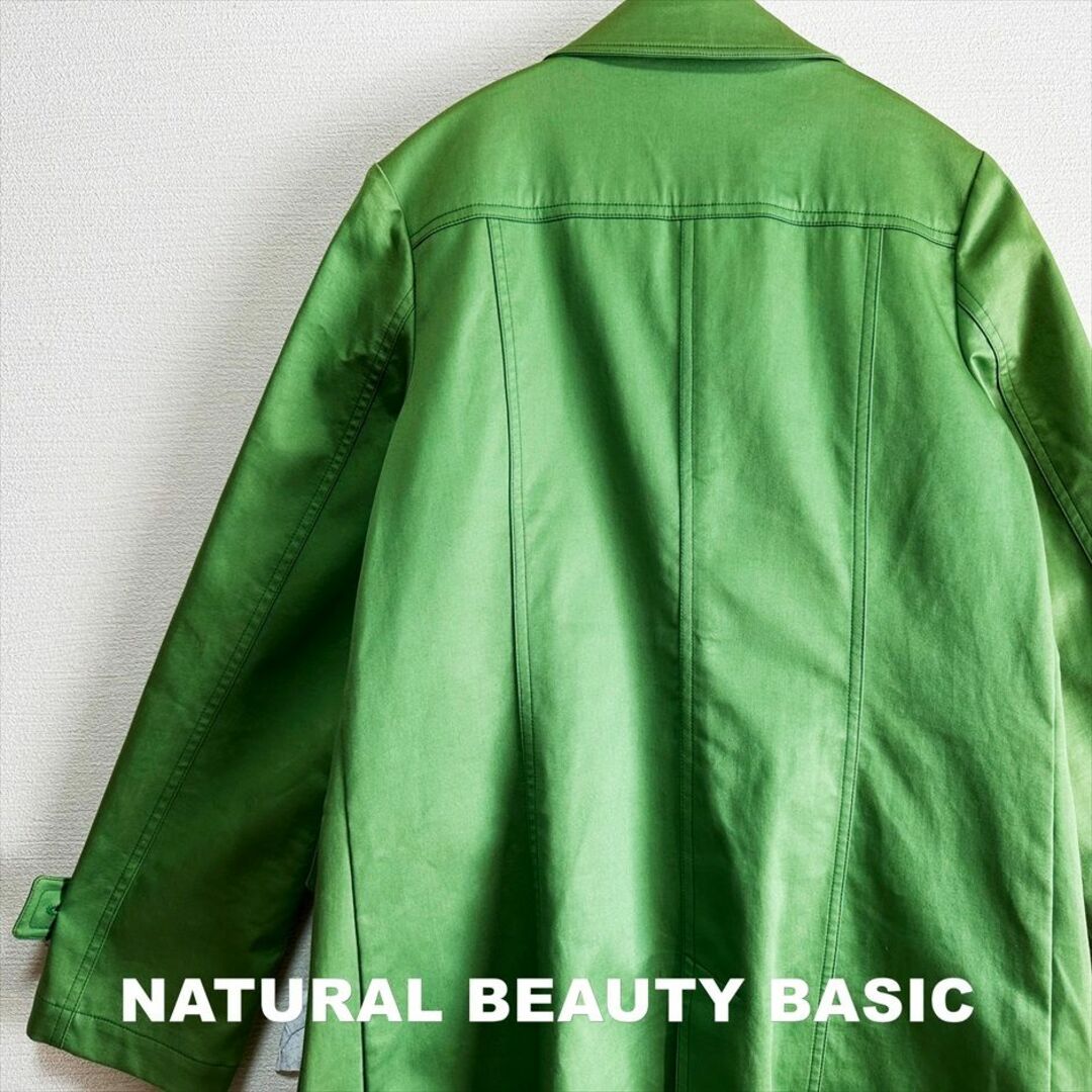 NATURAL BEAUTY BASIC(ナチュラルビューティーベーシック)の【NATURAL BAUTY BASIC】ボンディング加工 ステンカラーコート レディースのジャケット/アウター(チェスターコート)の商品写真