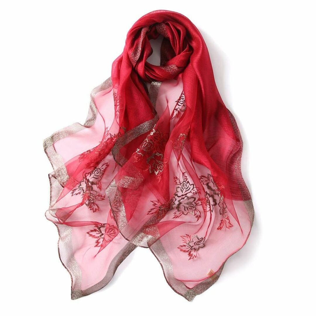 【色: ピンク】[ANMIDA] アンミダ 超薄手 大判ストール スカーフ マフ