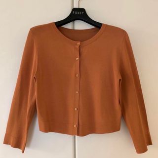 フォクシー(FOXEY)の♡極美品♡ FOXEY 38 アッパースタンダード カーディガン ブラウン(カーディガン)