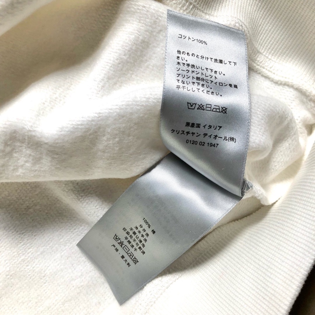 【人気】Dior ディオール　スウェット　トレーナー　長袖　刺繍　白　L