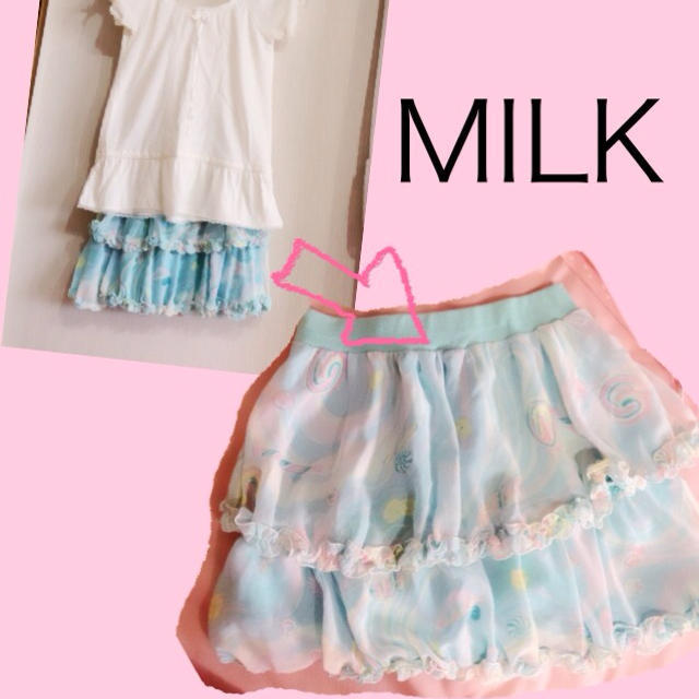 MILK - candy柄 スカート*ふわふわ*