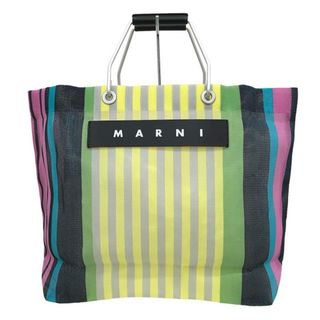 MARNI マルニ トートバッグ ロゴチャーム付き バイカラー A4収納 黄色