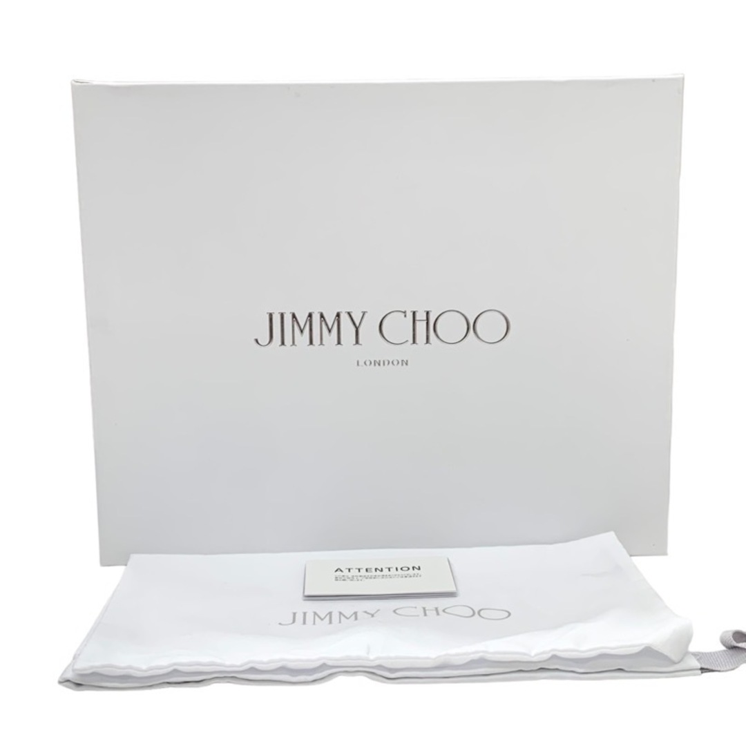 JIMMY CHOO(ジミーチュウ)のジミーチュウ JIMMY CHOO RAINE スニーカー 靴 シューズ ナイロン レザー ホワイト ブルー 未使用 ロゴ レディースの靴/シューズ(スニーカー)の商品写真