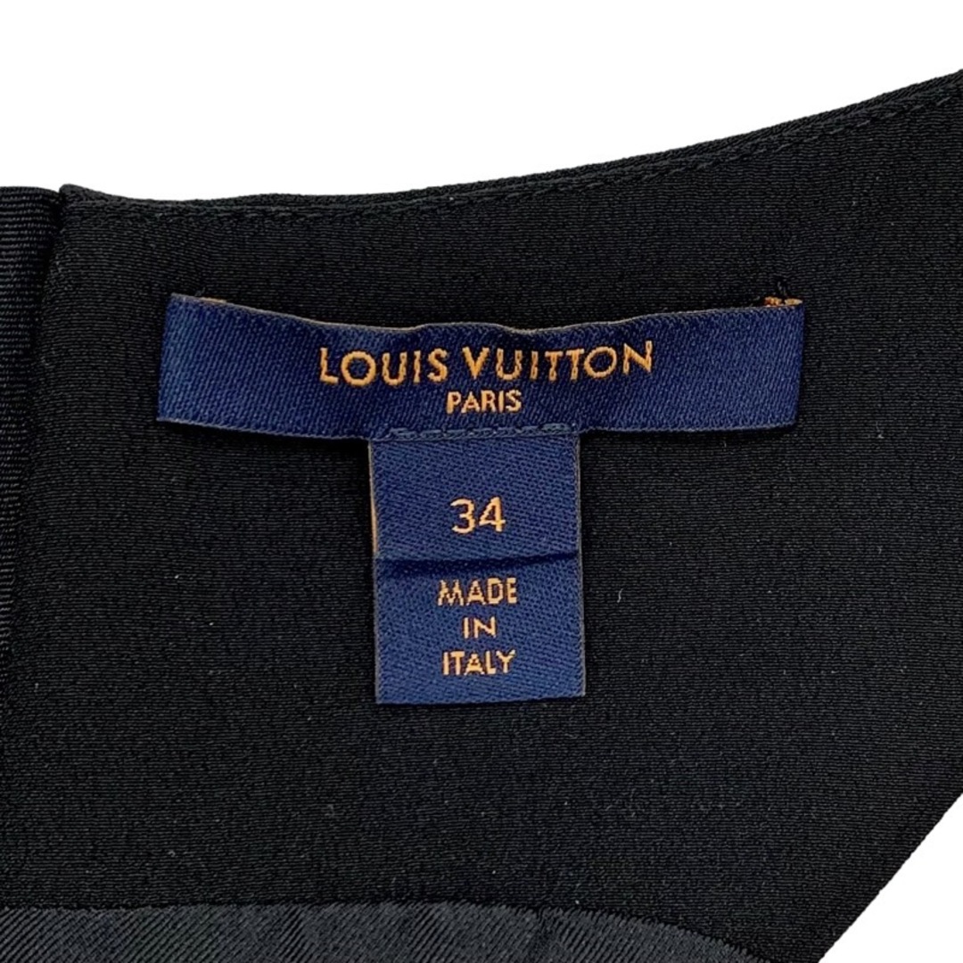 LOUIS VUITTON(ルイヴィトン)のルイヴィトン LOUIS VUITTON ワンピース シルク ブラック ホワイト レッド ノースリーブ レディースのワンピース(ミニワンピース)の商品写真