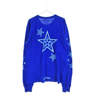 クロムハーツ(Chrome Hearts)のCHROME HEARTS クロムハーツ BLUE STAR LONG SLEEVE TEE バックスタープリントクルーネック長袖Tシャツ ブルー(Tシャツ/カットソー(七分/長袖))