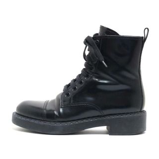 プラダ(PRADA)のプラダ ショートブーツ 36 - 黒 レザー(ブーツ)