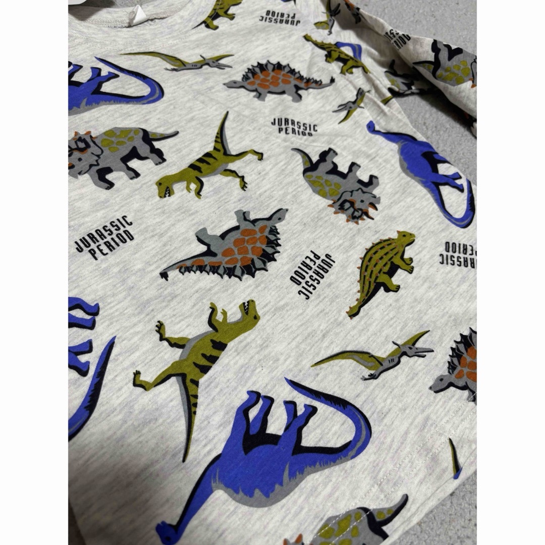 恐竜 ダイナソー ロンT 長袖 トップス 110 キッズ/ベビー/マタニティのキッズ服男の子用(90cm~)(Tシャツ/カットソー)の商品写真