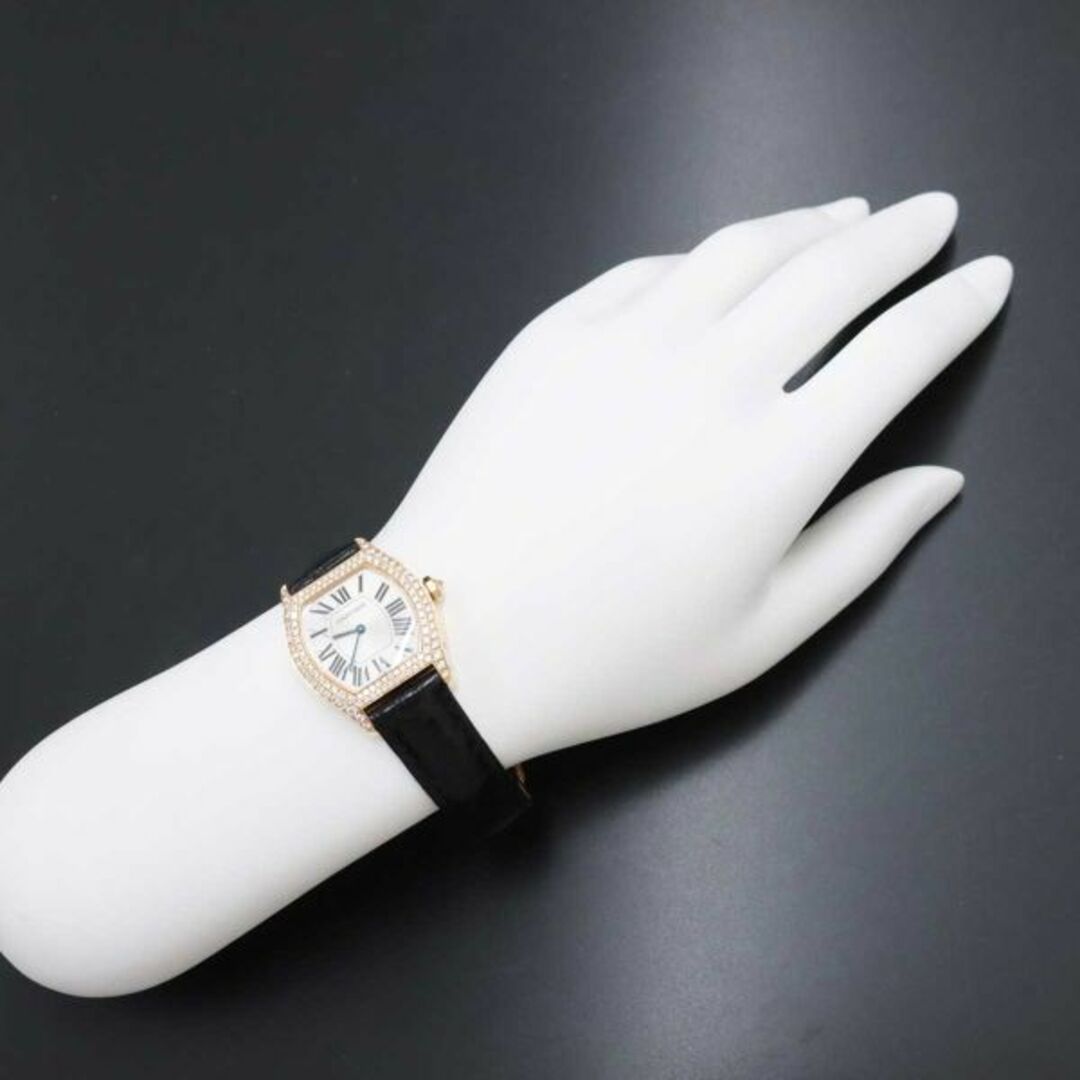 Cartier(カルティエ)のカルティエ Cartier トーチュ SM WA505031 レディース 腕時計 純正ダイヤベゼル シルバー 文字盤 K18PG 手巻き ウォッチ Tortue VLP 90211849 レディースのファッション小物(腕時計)の商品写真