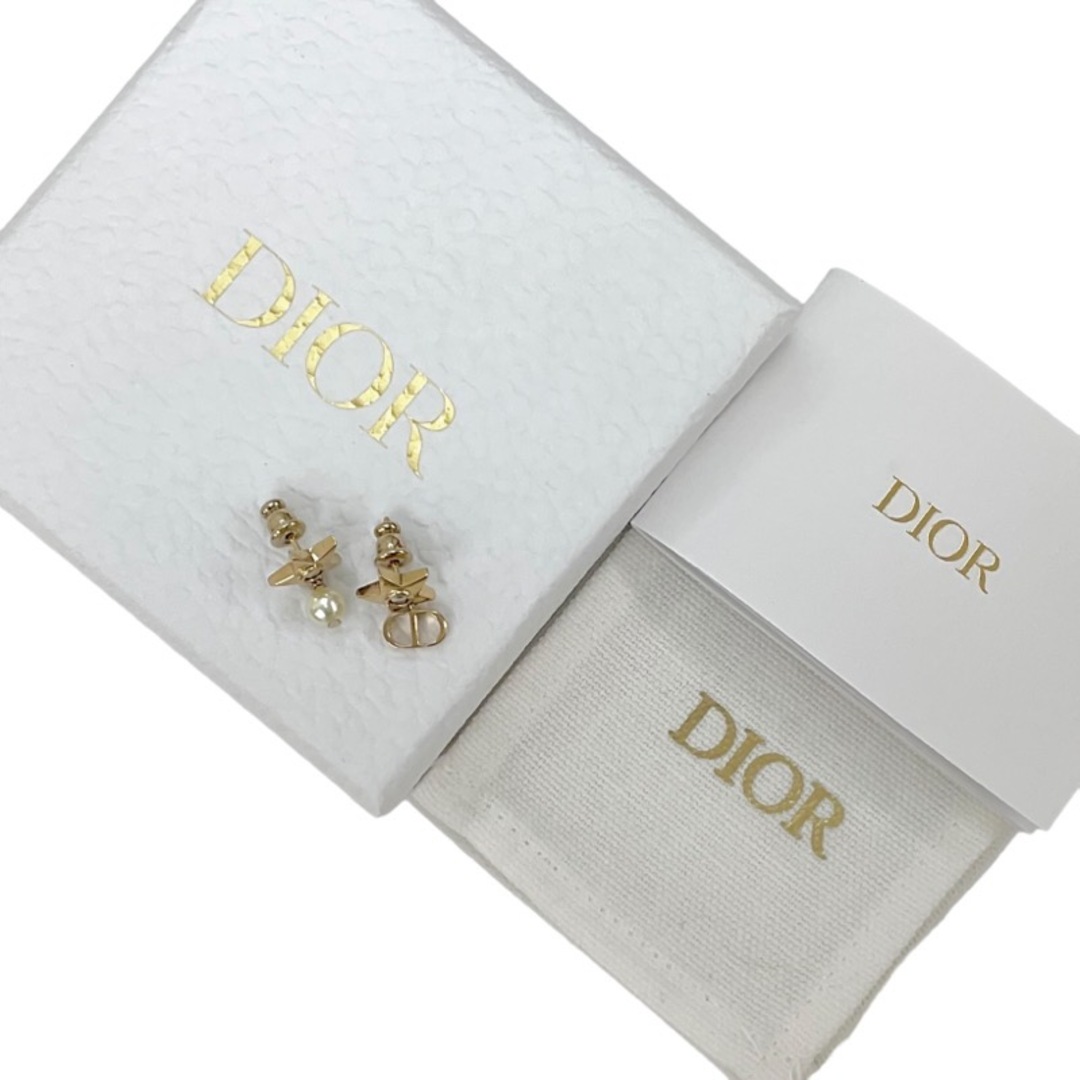 Christian Dior(クリスチャンディオール)のクリスチャンディオール CHRISTIAN DIOR DIORSTAR ピアス  ゴールド CD ロゴ パール 星 レディースのアクセサリー(ピアス)の商品写真