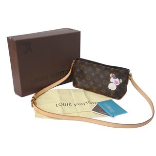 ルイヴィトン(LOUIS VUITTON)の新品同様 LOUIS VUITTON ルイヴィトン ショルダーバッグ トロター モノグラムパンダ 村上隆 ポシェット M51241 中古 56311(ハンドバッグ)