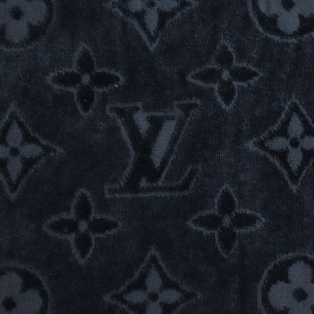 LOUIS VUITTON モノグラム ビーチタオル ルイヴィトン 黒大判 LV