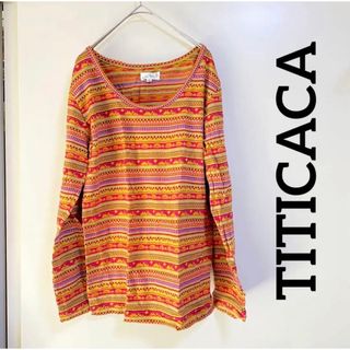 チチカカ(titicaca)の【匿名発送】チチカカ ロングTシャツ ボーダー ラクダ エジプト ピラミッド(Tシャツ(長袖/七分))