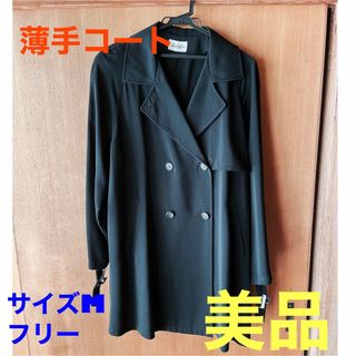 薄手コート　サイズM 美品(ロングコート)