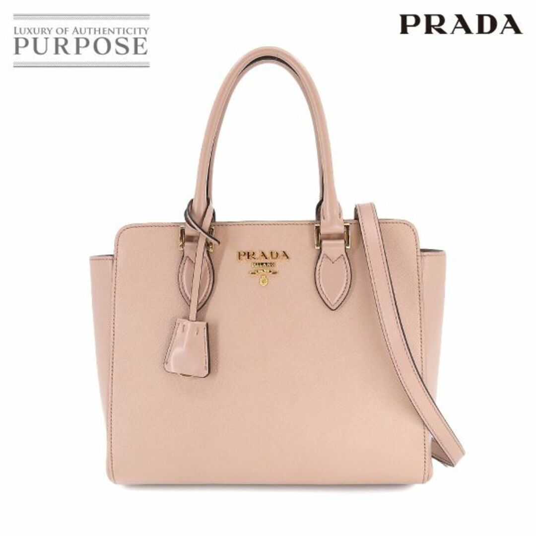 未使用 展示品 プラダ PRADA サフィアーノ 2way ハンド ショルダー バッグ レザー チプリア ピンクベージュ 1BA113 VLP 90210899