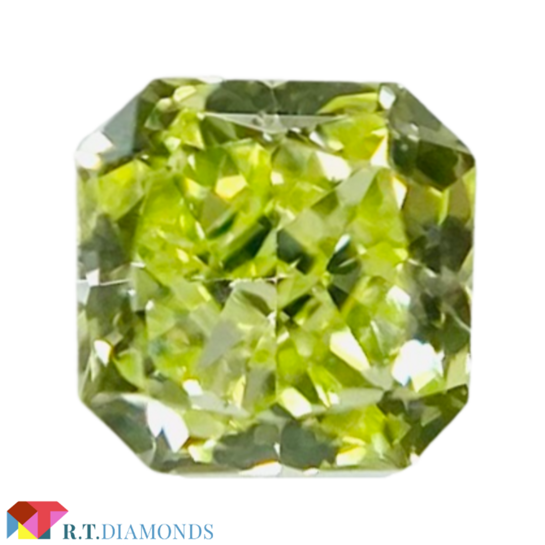 FANCY YELLOW GREEN 0.112ct SQ/RT2337/CGLナチュラルクラリティ