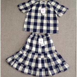 美品　ユニクロ　ワンピース　120 ＊ギンガムチェック、女の子、チュニック、夏服