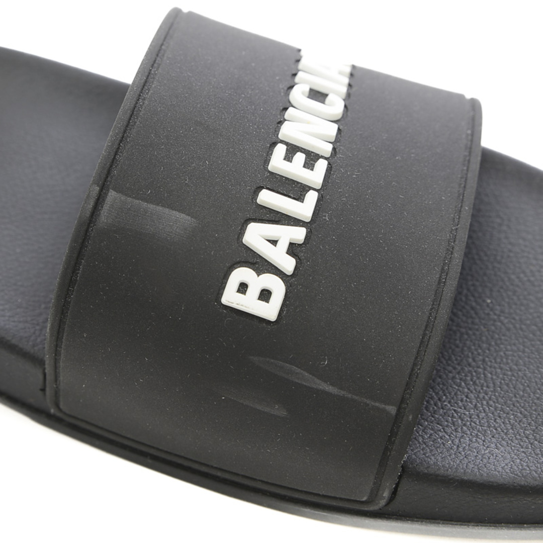 Balenciaga(バレンシアガ)のバレンシアガ ロゴ サンダル ヒール ラバー ブラック/ホワイト #37 レディースの靴/シューズ(サンダル)の商品写真