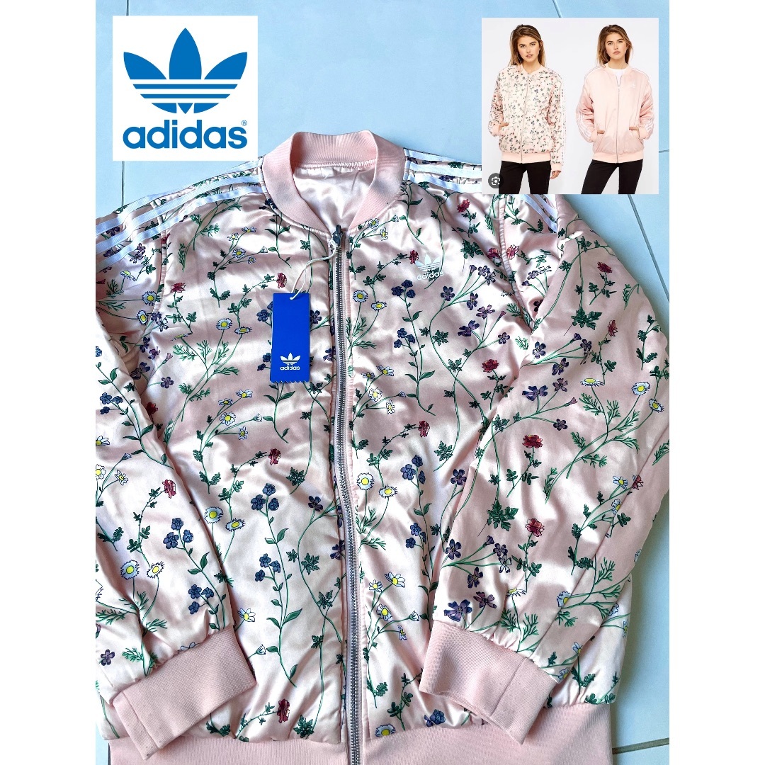 激レア　廃盤　アディダスオリジナルス【adidas】花柄ジャンパーブルゾン | フリマアプリ ラクマ