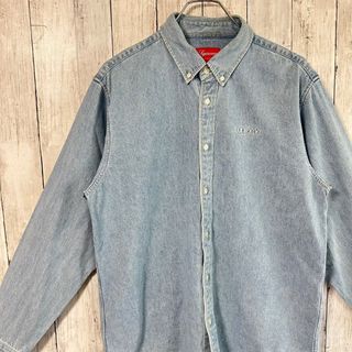 supreme small box shirt light navy Mサイズ