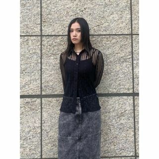 マウジー(moussy)のMOUSSY♡SHEER LACE SHIRT BLOUSE(カットソー(長袖/七分))