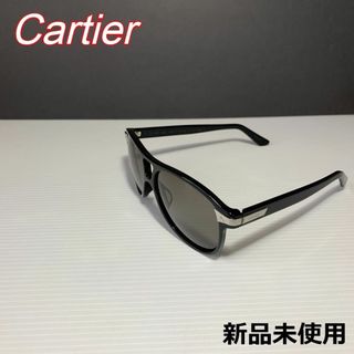 CARTIER カルティエ   サングラス T820073 プラスチック   ブラック   2C ダブルC 140【本物保証】