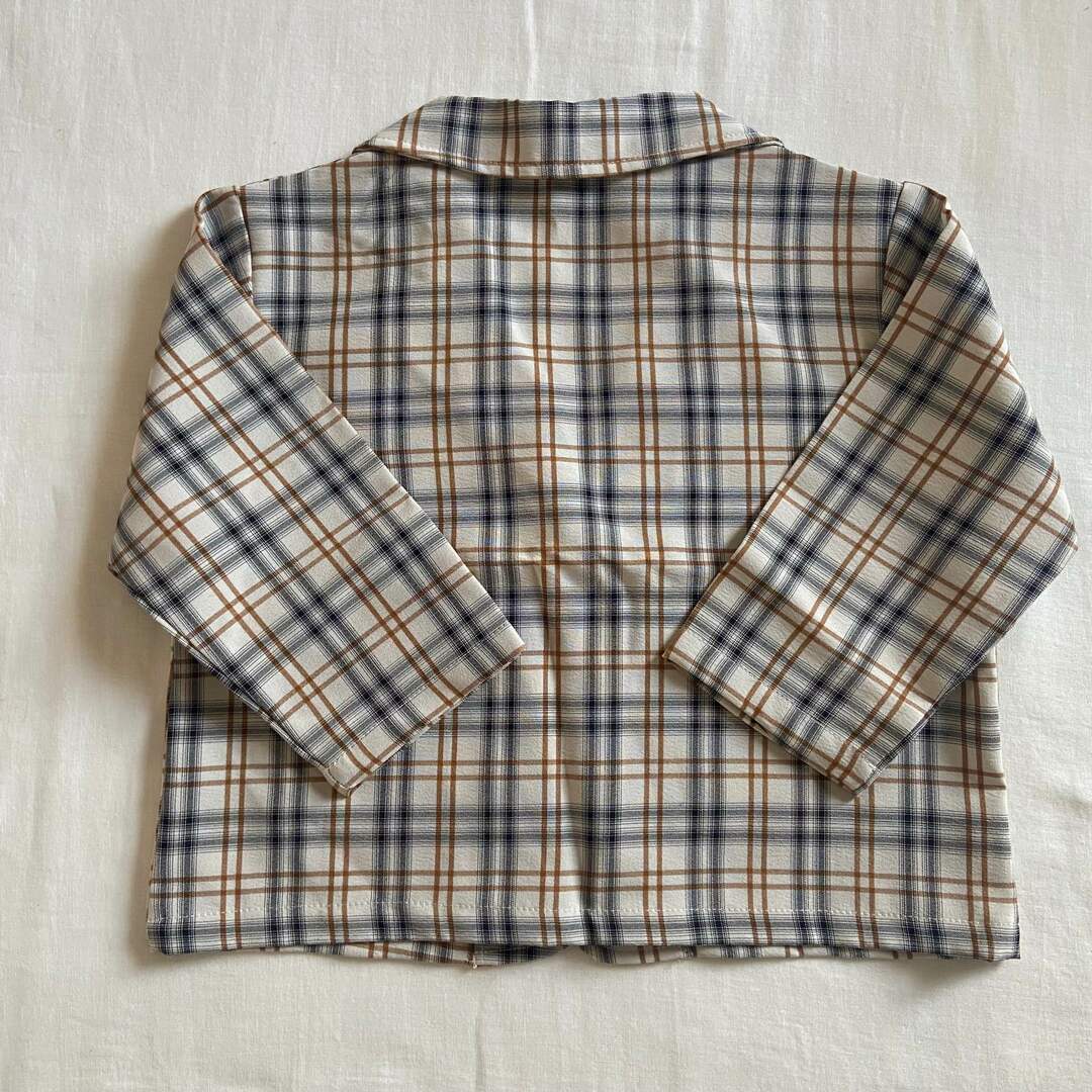 ZARA KIDS(ザラキッズ)のチェックジャケット　パンツ　セットアップ　90 キッズ/ベビー/マタニティのキッズ服男の子用(90cm~)(ジャケット/上着)の商品写真