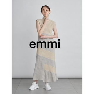 エミアトリエ emmi【0】ノースリーブワンピース ニット ロングフレアスカート