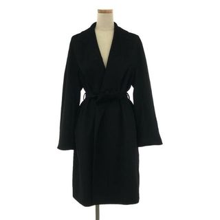 マックスマーラ(Max Mara)の【美品】  Max Mara / マックスマーラ | ベルト付き 総裏地 カシミヤ 100％ ボタンレス シングルコート | 38 | ブラック | レディース(その他)