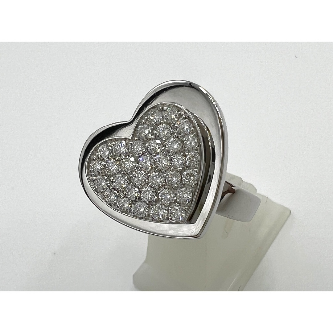15425-00PIAGET ピアジェ ハートビートリング 指輪 パヴェ ダイヤモンド 750 K18 ホワイトゴールド 49 新品仕上げ