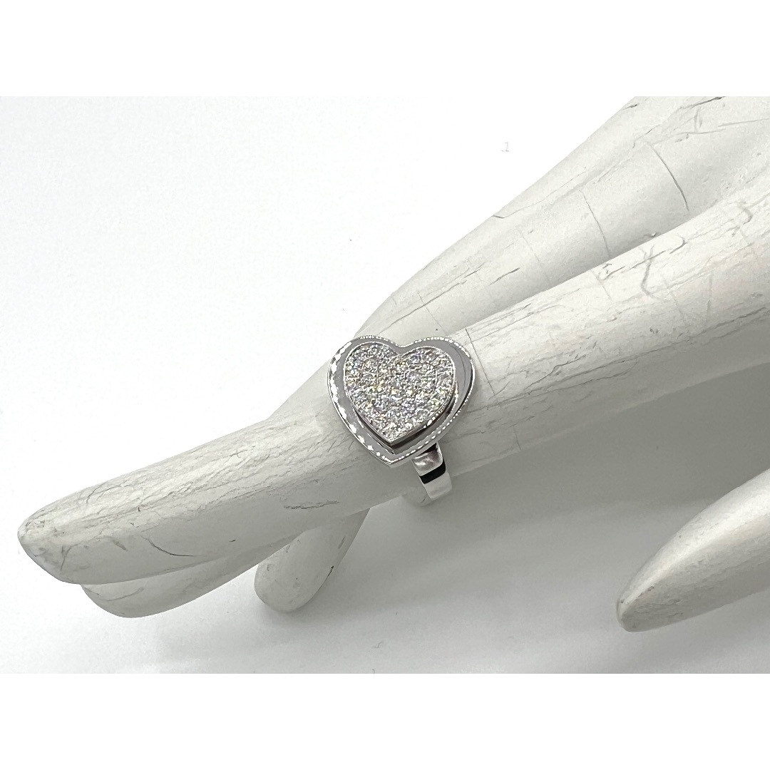 PIAGET ピアジェ ハートビートリング 指輪 パヴェ ダイヤモンド 750 K18 ホワイトゴールド 49 新品仕上げ