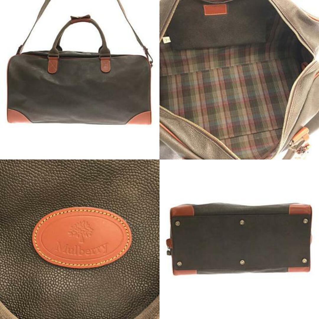 Mulberry / マルベリー | 2Way レザー ショルダー ボストンバッグ ラージサイズ | グレー | メンズ Mulberry / マルベリー | 2Way レザー ショルダー ボストンバッグ ラージサイズ | グレー | メンズ
