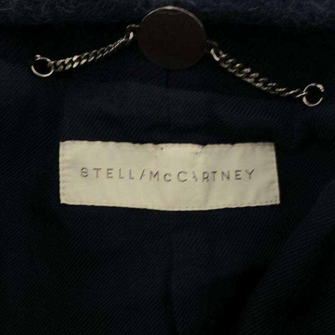 STELLA McCARTNEY / ステラマッカートニー | ニットフードストール付 ロングコート | 38 | ネイビー | レディース