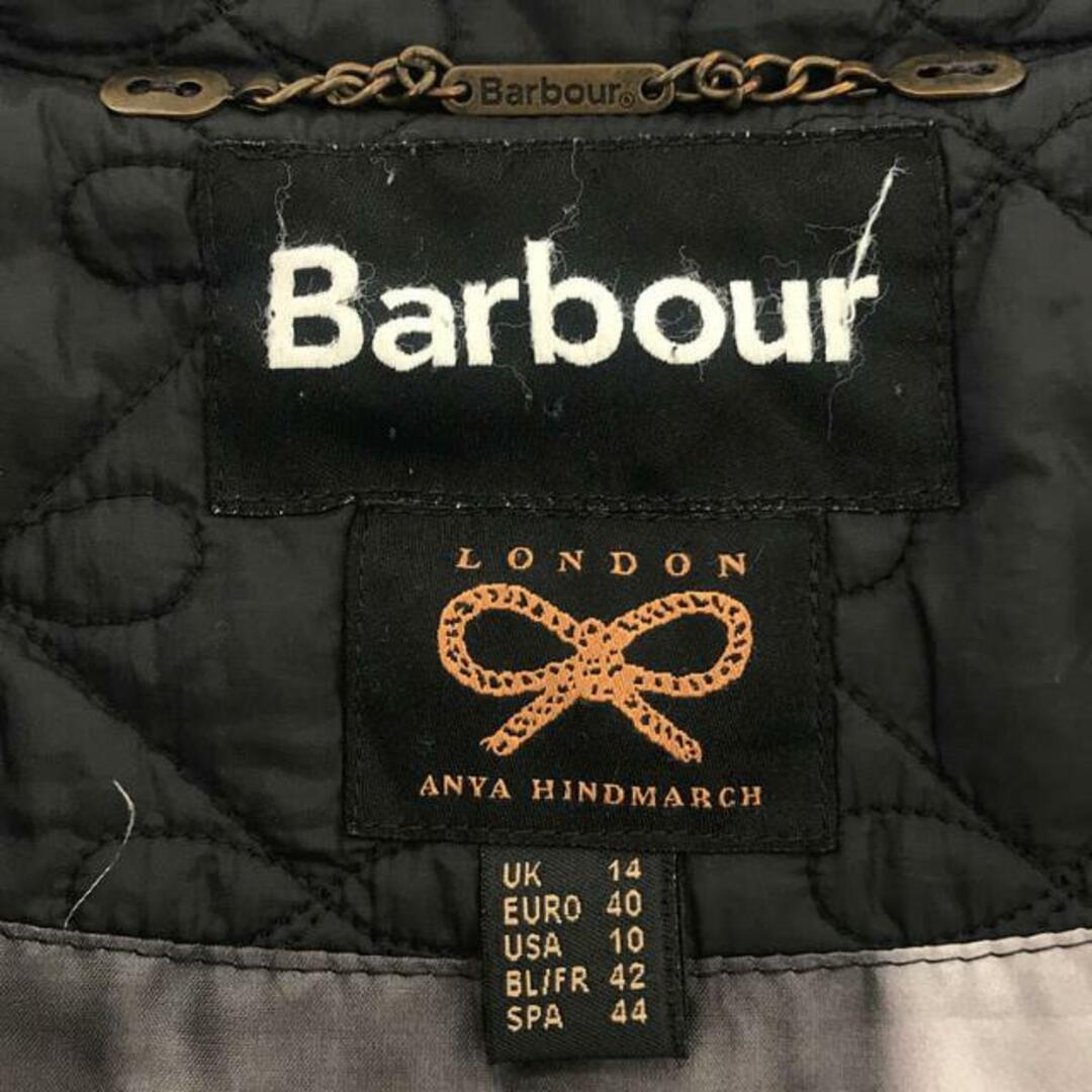 Barbour / バブアー | × Anya Hindmarch / アニヤ ハインドマーチ 別注 総刺繍 丸襟 キルティングジャケット | 40  | ブラック | レディース