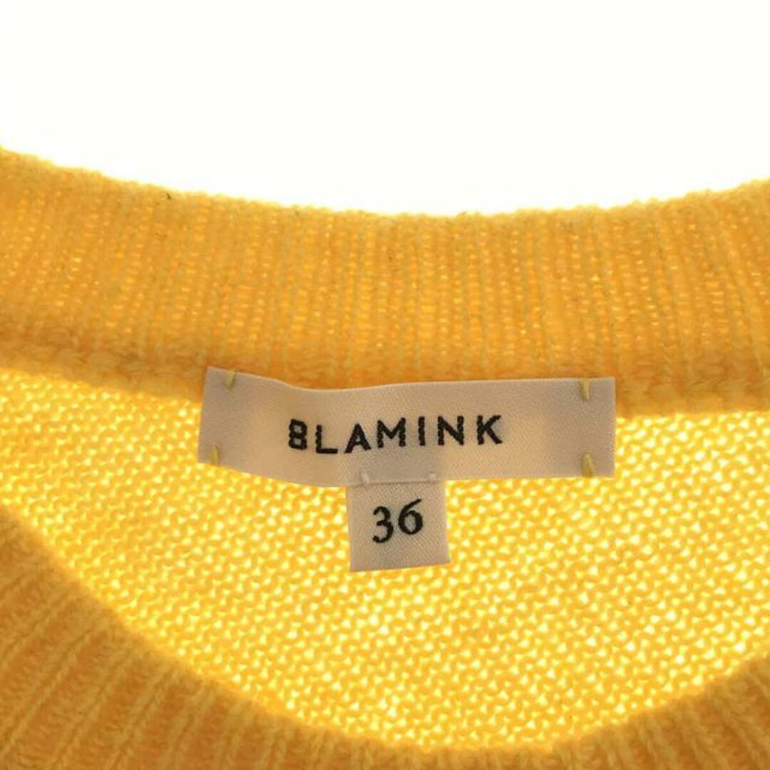 BLAMINK(ブラミンク)のBLAMINK / ブラミンク | カシミヤ ブレンド ウールニットプルオーバー | 36 | イエロー | レディース レディースのトップス(ニット/セーター)の商品写真