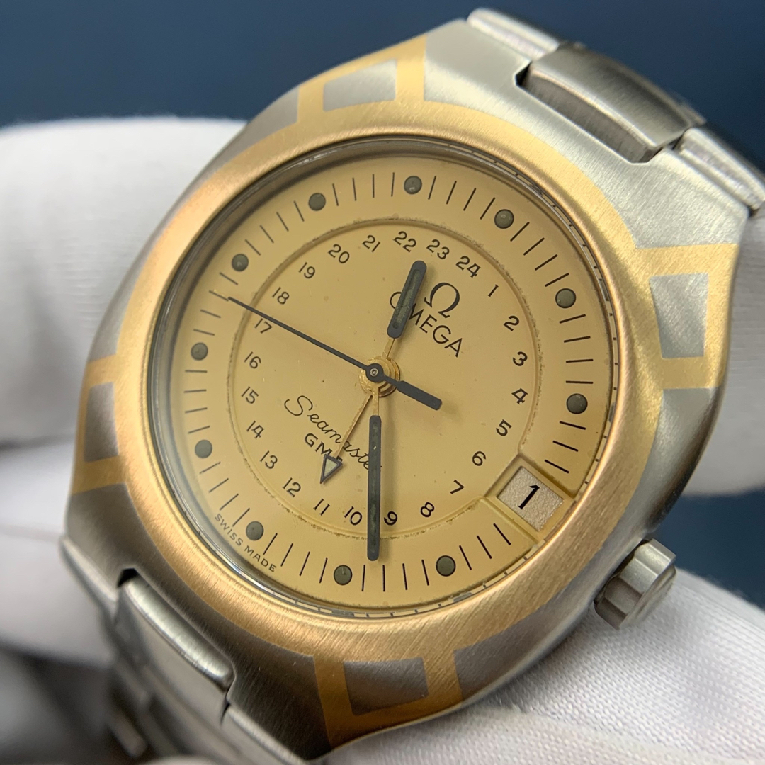 OMEGA(オメガ)のOMEGA シーマスター ポラリス GMT クォーツ YG  SS メンズの時計(腕時計(デジタル))の商品写真