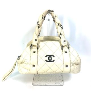 シャネル(CHANEL)のシャネル CHANEL CC ココマーク  バブルキルト チェーン ミニ ボストンバッグ ハンドバッグ レザー ベージュ(ハンドバッグ)