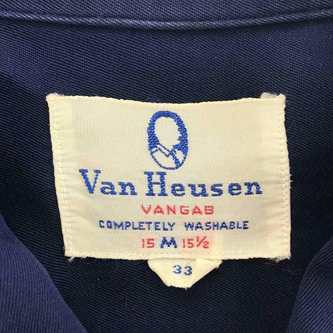 VINTAGE / ヴィンテージ | 40s～ Van Hausen オープンカラーシャツ | M | ネイビー | メンズ